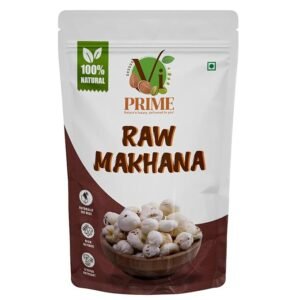 VI Prime Raw Makhana | 100% Natural, Unroasted Fox Nuts | Low-Calorie Snack | Rich in Protein & Fiber | Gluten-Free & Vegan | Ideal for Weight Watchers & Healthy Living | 100g