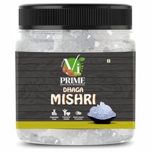 VI Prime Dhaga Mishri | Natural Rock Sugar | Protein Rich | Ayurvedic Sweetener | Good for Digestion | Ideal for Desserts, Prasad, Herbal Remedies & Mouth Freshener |