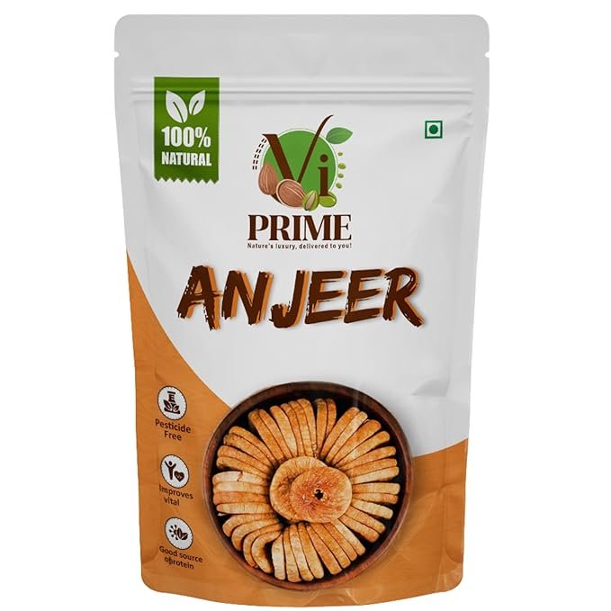 VI Prime Premium Anjeer | 100% Natural Sun-Dried Figs | Pesticide Free, No Added Sugar, Rich in Fiber, Calcium & Antioxidants | Healthy Dry Fruit Snack (Anjeer/Figs) | 100g - Image 3