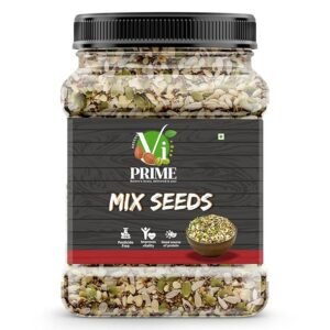 VI Prime Mix Seeds | 5-in-1 Raw Seed Mix for Snacking & Nutrition | Blend of Flax, Chia, Pumpkin, Sunflower, Watermelon Seeds | High Fiber & Protein | Vegan & Gluten Free | Superfood 1000 Grams