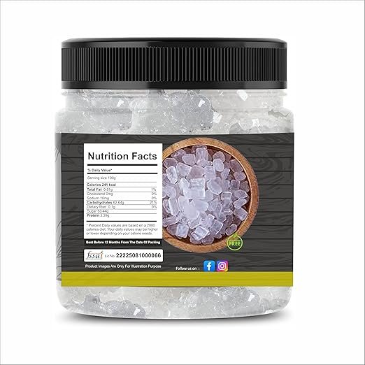 VI Prime Dhaga Mishri | Natural Rock Sugar | Protein Rich | Ayurvedic Sweetener | Good for Digestion | Ideal for Desserts, Prasad, Herbal Remedies & Mouth Freshener | - Image 3