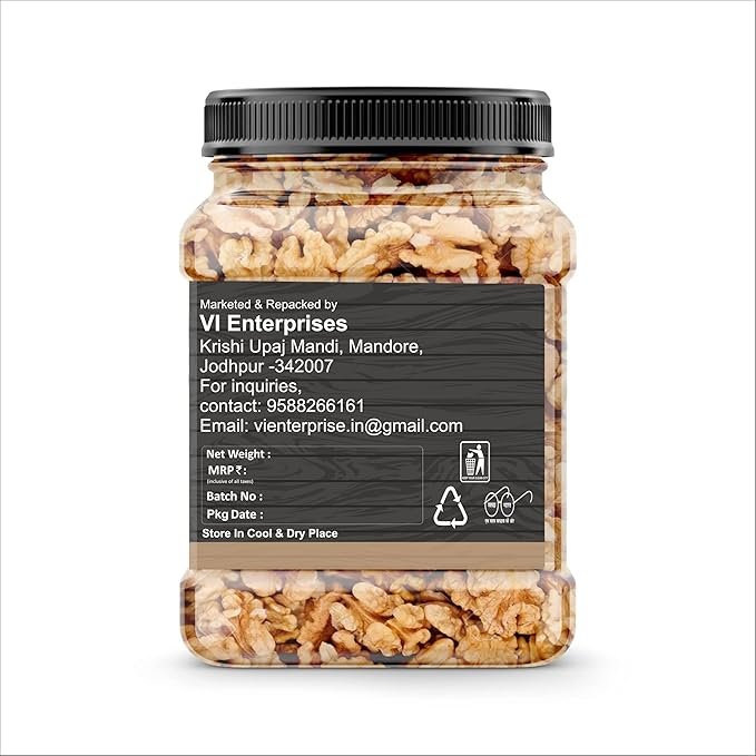 VI Prime Walnut Kernels | Akhrot Giri | Natural Unsalted Dry Fruit | Brain Boosting Healthy Nuts | Rich in Omega 3, Protein, Antioxidants | 200 Grams Jar - Image 3