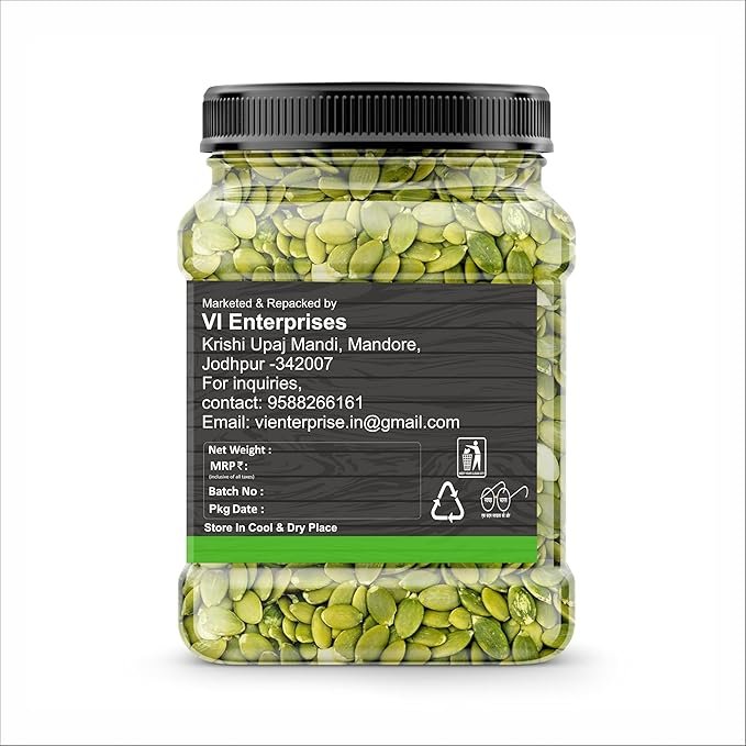 VI Prime Pumpkin Seeds | Premium Raw Unsalted & Unroasted | Rich in Zinc, Magnesium & Protein | Pesticide Free | Vegan, Gluten Free & Keto Friendly Superfood Snack | 250 Grams - Image 3